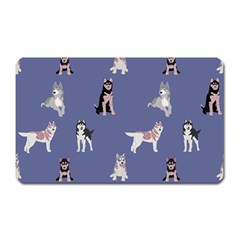 Husky Dogs With Sparkles Magnet (rectangular) by SychEva