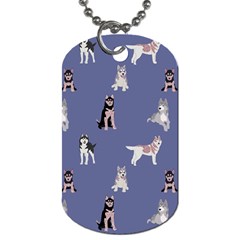 Husky Dogs With Sparkles Dog Tag (one Side) by SychEva