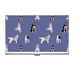 Husky Dogs With Sparkles Business Card Holder Front