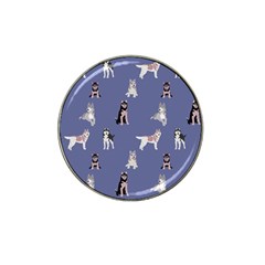 Husky Dogs With Sparkles Hat Clip Ball Marker by SychEva