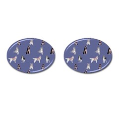 Husky Dogs With Sparkles Cufflinks (oval) by SychEva