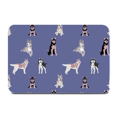 Husky Dogs With Sparkles Plate Mats by SychEva