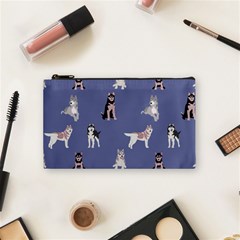 Husky Dogs With Sparkles Cosmetic Bag (small) by SychEva