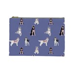 Husky Dogs With Sparkles Cosmetic Bag (Large) Front