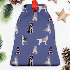 Husky Dogs With Sparkles Ornament (bell) by SychEva