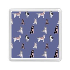 Husky Dogs With Sparkles Memory Card Reader (square) by SychEva