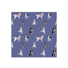 Husky Dogs With Sparkles Satin Bandana Scarf by SychEva