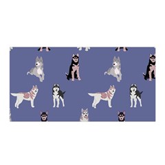 Husky Dogs With Sparkles Satin Wrap by SychEva