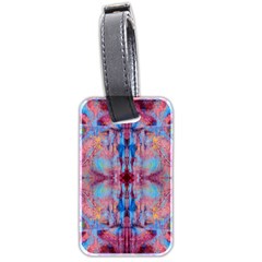 Burgundy Repeats Luggage Tag (two Sides) by kaleidomarblingart