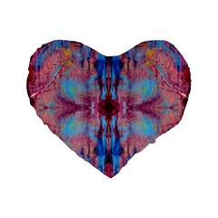 Burgundy Repeats Standard 16  Premium Flano Heart Shape Cushions by kaleidomarblingart