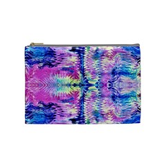 Waves Repeats V Cosmetic Bag (medium) by kaleidomarblingart