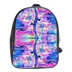 Waves Repeats V School Bag (large) by kaleidomarblingart