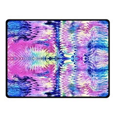 Waves Repeats V Fleece Blanket (small) by kaleidomarblingart