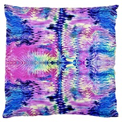 Waves Repeats V Large Flano Cushion Case (one Side) by kaleidomarblingart