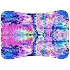 Waves Repeats V Velour Seat Head Rest Cushion by kaleidomarblingart