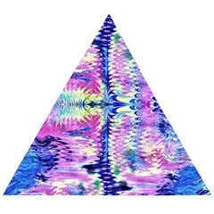 Waves Repeats V Wooden Puzzle Triangle by kaleidomarblingart