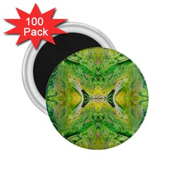 Green Repeats 2 25  Magnets (100 Pack)  by kaleidomarblingart