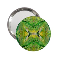 Green Repeats 2 25  Handbag Mirrors by kaleidomarblingart