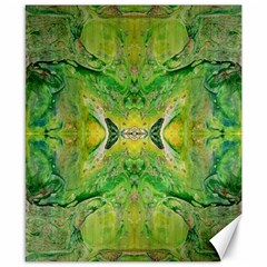 Green Repeats Canvas 8  X 10  by kaleidomarblingart