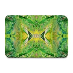 Green Repeats Plate Mats by kaleidomarblingart