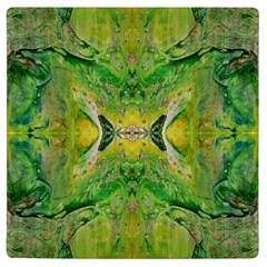 Green Repeats Uv Print Square Tile Coaster  by kaleidomarblingart