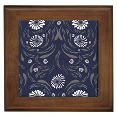 Folk Flowers Print Floral Pattern Ethnic Art Framed Tile by Eskimos