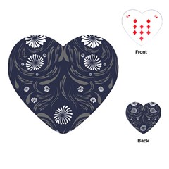 Folk Flowers Print Floral Pattern Ethnic Art Playing Cards Single Design (heart) by Eskimos