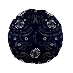 Folk Flowers Print Floral Pattern Ethnic Art Standard 15  Premium Round Cushions by Eskimos