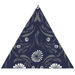 Folk Flowers Print Floral Pattern Ethnic Art Wooden Puzzle Triangle by Eskimos