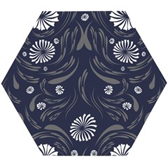 Folk Flowers Print Floral Pattern Ethnic Art Wooden Puzzle Hexagon by Eskimos