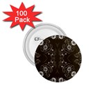 Folk flowers print Floral pattern Ethnic art 1.75  Buttons (100 pack)  Front