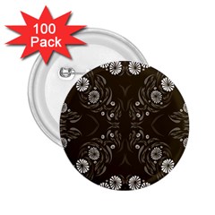 Folk Flowers Print Floral Pattern Ethnic Art 2 25  Buttons (100 Pack)  by Eskimos