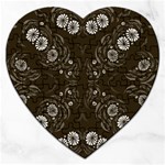 Folk flowers print Floral pattern Ethnic art Jigsaw Puzzle (Heart) Front