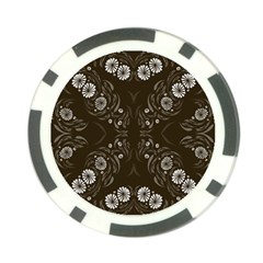 Folk Flowers Print Floral Pattern Ethnic Art Poker Chip Card Guard (10 Pack) by Eskimos