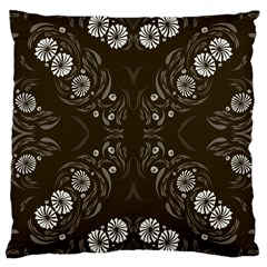 Folk Flowers Print Floral Pattern Ethnic Art Large Cushion Case (one Side) by Eskimos