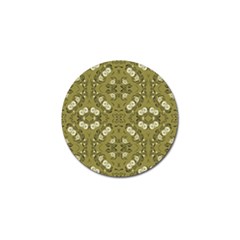 Folk Flowers Print Floral Pattern Ethnic Art Golf Ball Marker by Eskimos