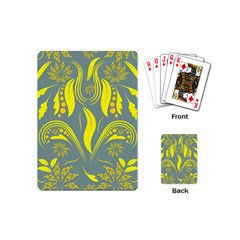 Folk Flowers Print Floral Pattern Ethnic Art Playing Cards Single Design (mini) by Eskimos