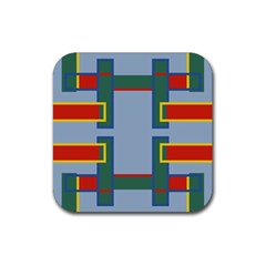 Abstract Pattern Geometric Backgrounds   Rubber Coaster (square) by Eskimos