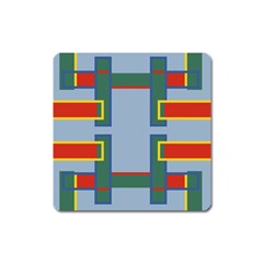 Abstract Pattern Geometric Backgrounds   Square Magnet by Eskimos