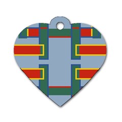 Abstract Pattern Geometric Backgrounds   Dog Tag Heart (two Sides) by Eskimos