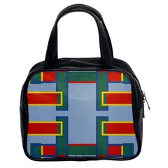 Abstract Pattern Geometric Backgrounds   Classic Handbag (two Sides) by Eskimos