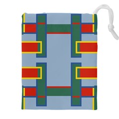 Abstract Pattern Geometric Backgrounds   Drawstring Pouch (4xl) by Eskimos