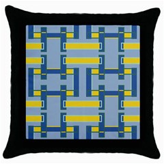 Abstract Pattern Geometric Backgrounds   Throw Pillow Case (black) by Eskimos