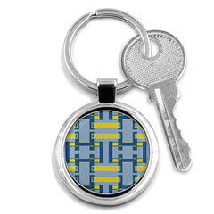 Abstract Pattern Geometric Backgrounds   Key Chain (round) by Eskimos