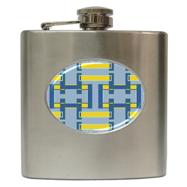 Abstract pattern geometric backgrounds   Hip Flask (6 oz)