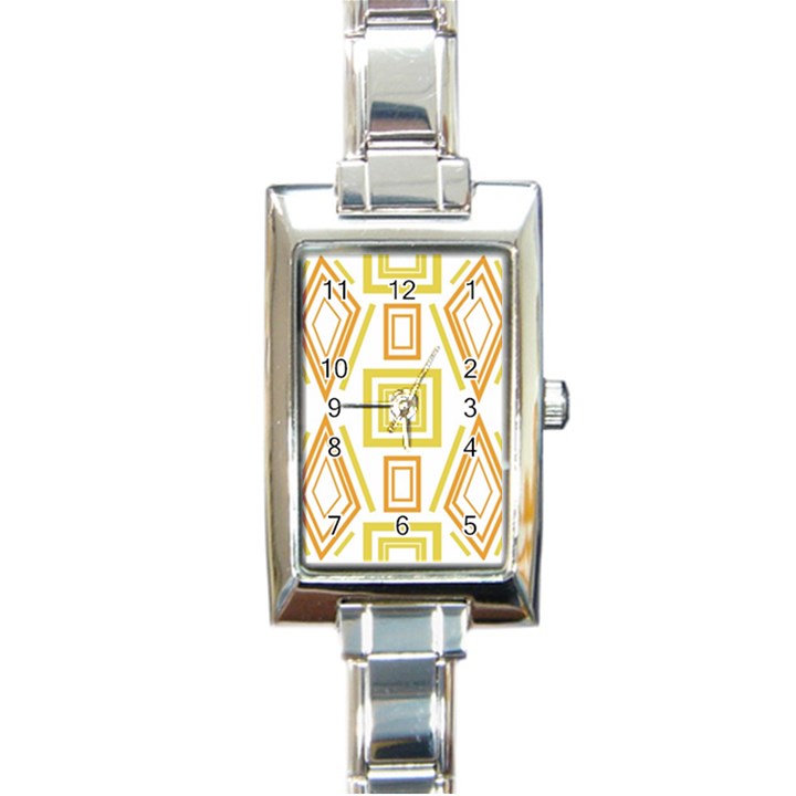 Abstract pattern geometric backgrounds   Rectangle Italian Charm Watch