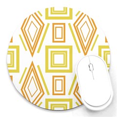 Abstract Pattern Geometric Backgrounds   Round Mousepads by Eskimos