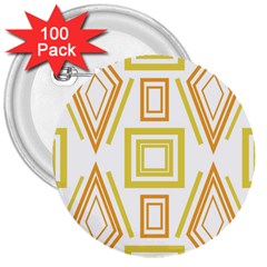 Abstract Pattern Geometric Backgrounds   3  Buttons (100 Pack)  by Eskimos