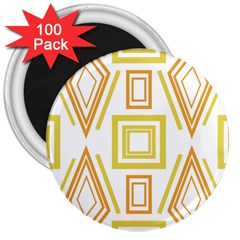 Abstract Pattern Geometric Backgrounds   3  Magnets (100 Pack) by Eskimos