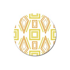 Abstract Pattern Geometric Backgrounds   Magnet 3  (round) by Eskimos